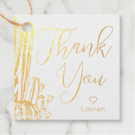 Boho Cactus Speciaal Gold Foil Hartelijk dank Labe Bedankjes Labels