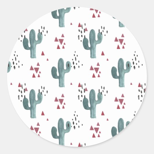 Boho Cactus Sticker (Voorkant)