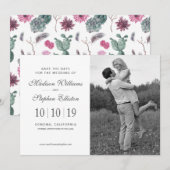 Boho Cactus, Succulent & Floral - Save the Date (Voorkant / Achterkant)