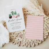 Boho Cactus Succulent Vrijgezellenfeest Kaart