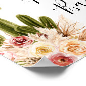 Boho Cactus Taco Bar Taco bout Love Sign Poster (Hoek)