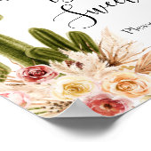 Boho Cactus Taco Bout Love is Sweet Bord Poster (Hoek)