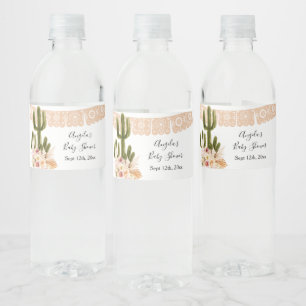 Boho Cactus Taco Bout Love Water Fles Label Waterfles Etiket