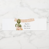 Boho Cactus Taco Bout Love Water Fles Label Waterfles Etiket (Enkel label)