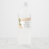 Boho Cactus Taco Bout Love Water Fles Label Waterfles Etiket (Voorkant)