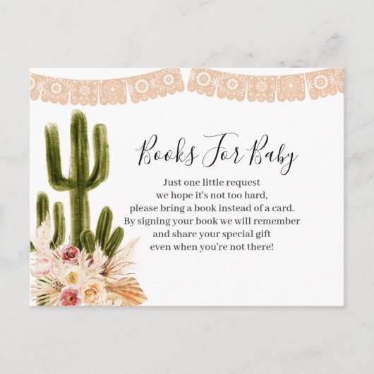 Boho Cactus Taco over de liefdesbloemen Boeken voo Uitnodiging Briefkaart (Voorkant)