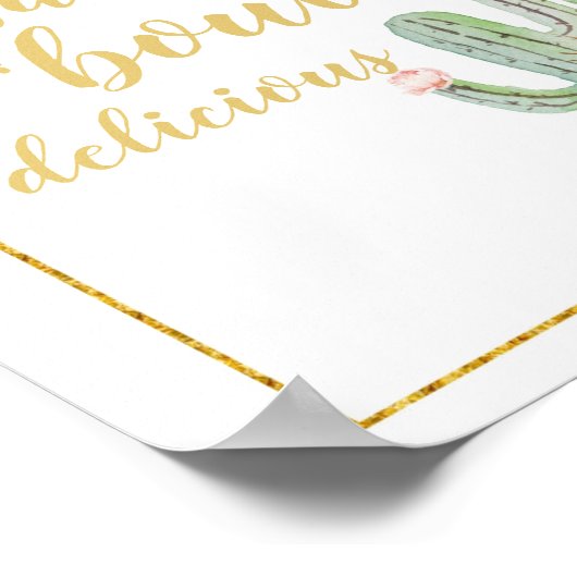 Boho Cactus Taco over heerlijk Poster (Hoek)