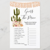 Boho Cactus Taco over liefde Raad eens prijs spel (Voorkant)