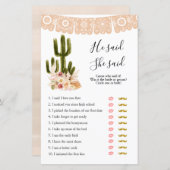 Boho Cactus Taco over liefde zei dat ze games zei (Voorkant / Achterkant)