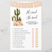 Boho Cactus Taco over liefde zei dat ze games zei (Voorkant)