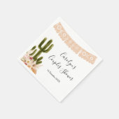 Boho Cactus Taco over Love Couples douche Napkin Servet (Hoek)