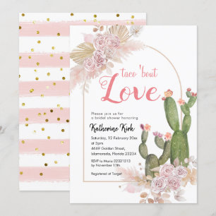 Boho Cactus Taco's over Love Vrijgezellenfeest Kaart