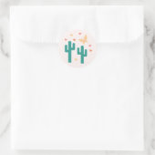 Boho Cactus Valentijnsdag Sticker (Tas)
