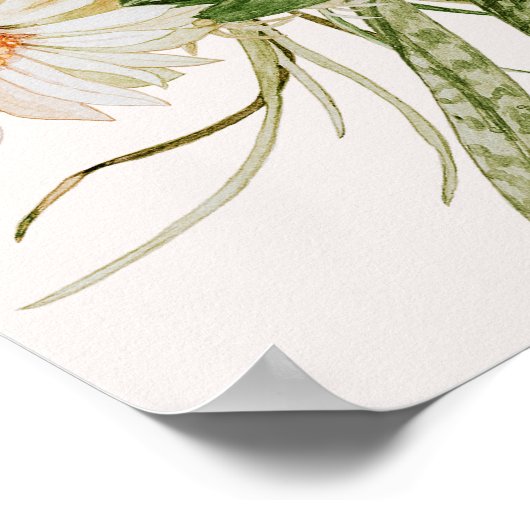 Boho Cactus Vrijgezellenfeest Welkomstteken Poster (Hoek)