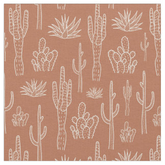 Boho Cactus Western Southern Warm Neutraal Klei Stof