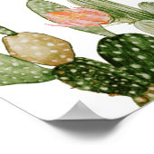 Boho Cactus Woestijn Oefenavond Eetkamer Welkomstb Poster (Hoek)