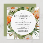 Boho Cactus Woestijn Verlovingsfeest Uitnodiging (Voorkant / Achterkant)