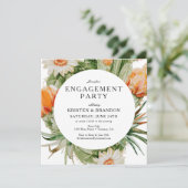 Boho Cactus Woestijn Verlovingsfeest Uitnodiging (Staand voorkant)