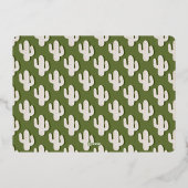 Boho Cactus Zuidwest Gelukkig Nieuwjaar 1 Foto Gou Folie Feestdagenkaart (Achterkant)