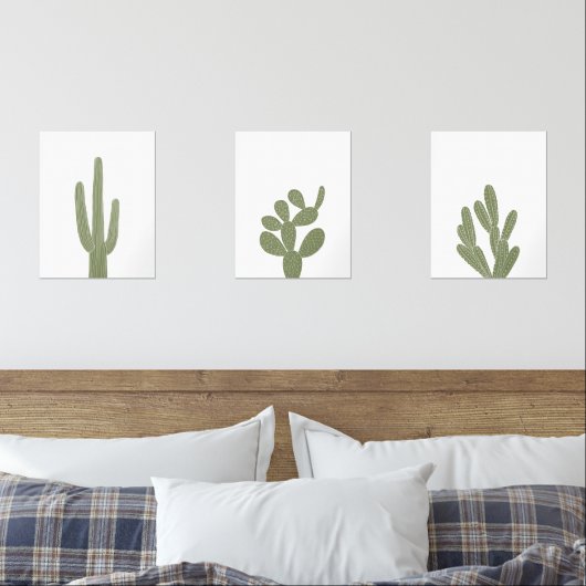 Boho Cactus zuidwestelijke kwekerij Muurkunst Sets (Slaapkamer)