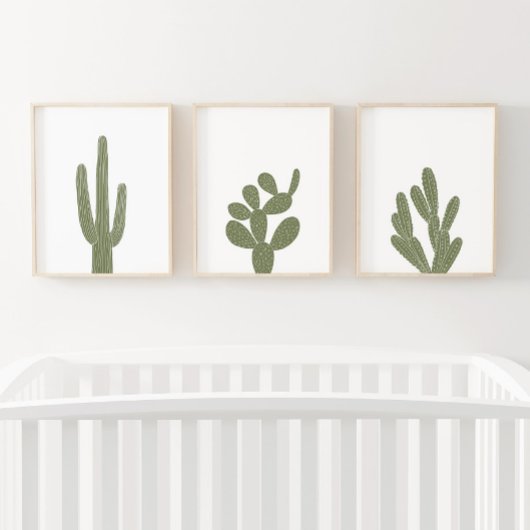 Boho Cactus zuidwestelijke kwekerij Muurkunst Sets