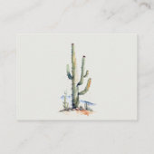 Boho cactussen woestijn landschap bruiloft goed we informatiekaartje (Achterkant)