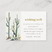 Boho cactussen woestijn landschap bruiloft goed we informatiekaartje (Voorkant)