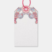 Boho cadeaukaart met bloemen en krullen cadeaulabel (Achterkant)