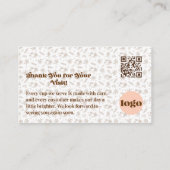 Boho Café Bedankkaart QR Code Klantenkaartje (Achterkant)