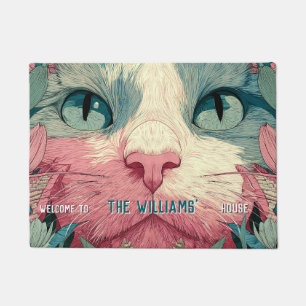 Boho Calico Kat Moeder Vader Huis Decor Buiten Tap Deurmat