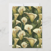 Boho Call Lilies Charme Verjaardagsmijlpaal Kaart (Achterkant)