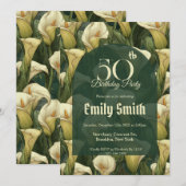 Boho Call Lilies Charme Verjaardagsmijlpaal Kaart (Voorkant / Achterkant)
