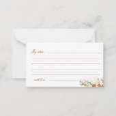 Boho Calla Lelie Date Night Ideeën Mini Ticket Notitiekaartje (Achterkant)