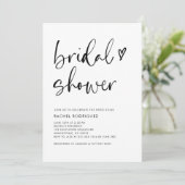 Boho Calligraphy Black QR Code Vrijgezellenfeest Kaart (Staand voorkant)