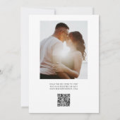 Boho Calligraphy Black QR Code Vrijgezellenfeest Kaart (Achterkant)