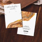 Boho Calligraphy Oorbel Ketting Display Visitekaartje