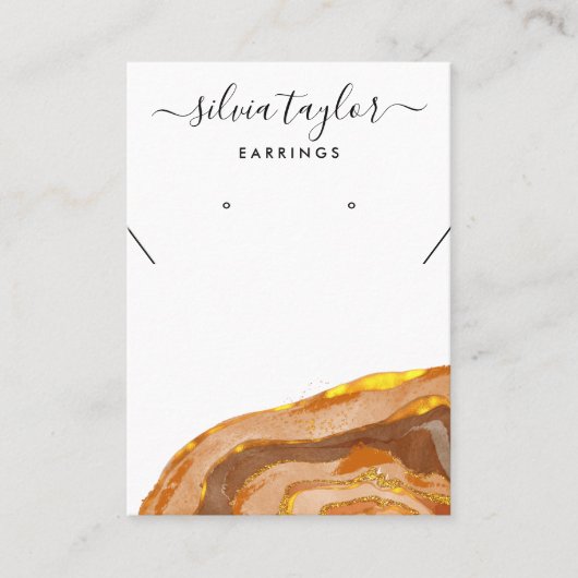 Boho Calligraphy Oorbel Ketting Display Visitekaartje (Voorkant)