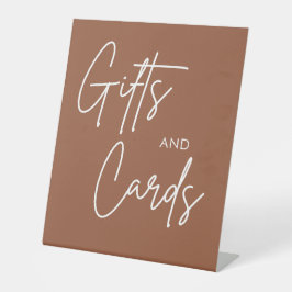 Boho Calligraphy Wedding Cards en Gifts Reclamebord Met Voetstuk