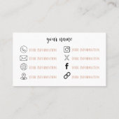 Boho Camera & Bloemen Visitekaartje (Achterkant)