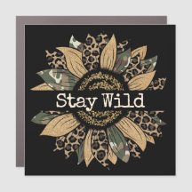 Boho Camoflage Zonnebloem Auto Magneet