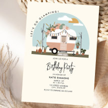  Boho Camper Glamping Birthday Party