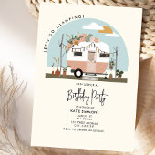 Boho Camper Glamping Birthday Party Kaart