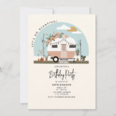  Boho Camper Glamping Birthday Party Kaart (Voorkant)