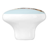 Boho Camper met Bloemenkrans & Pastels Roze Keramische Knop (Zijkant)