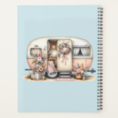 Boho Camper met Bloemenkrans & Pastels Roze Planner (Achterkant)