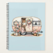 Boho Camper met Bloemenkrans & Pastels Roze Planner (Voorkant)