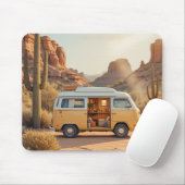 Boho Camper Van Desert Print Muismat (Met muis)
