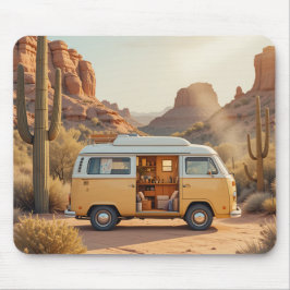 Boho Camper Van Woestijnprint Muismat