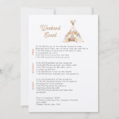 Boho Camping Bachelorette Weekend Party Kaart (Achterkant)