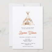 Boho Camping Tent Bruidsfeest  Kaart (Voorkant)